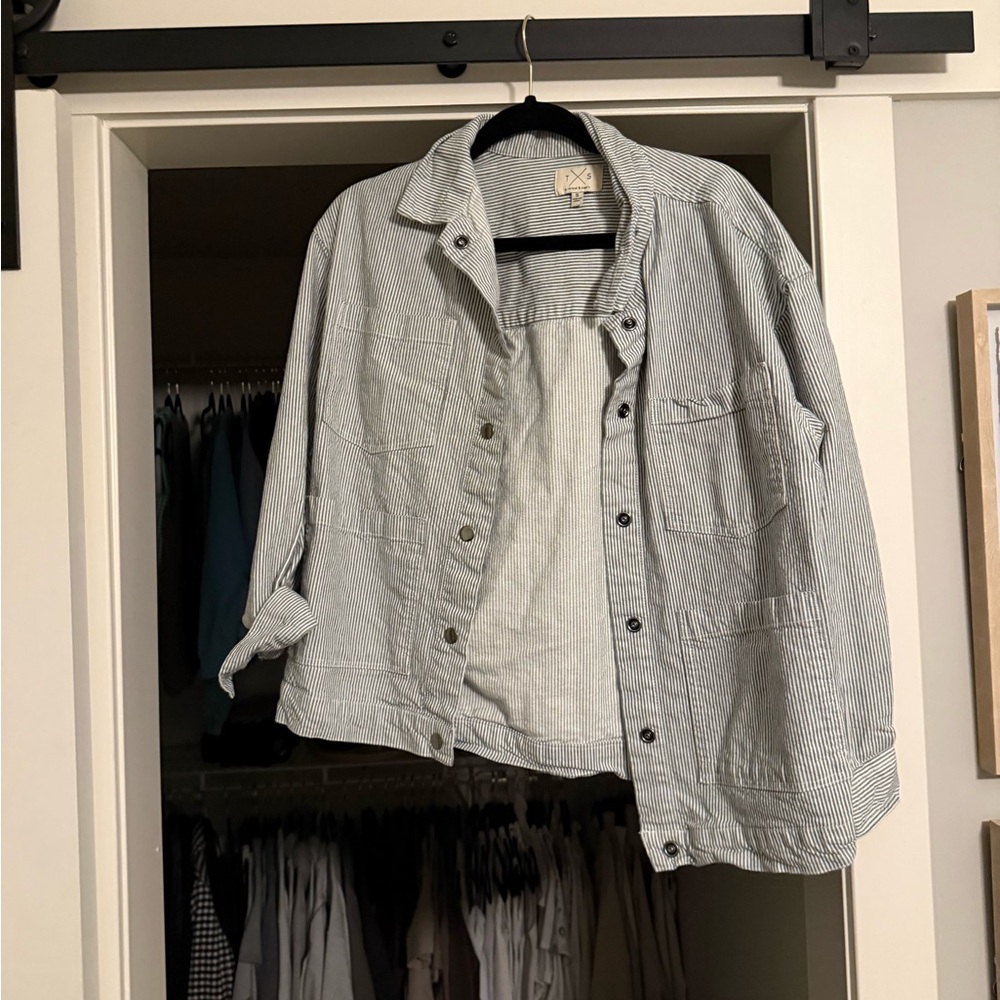 Striped Button-Up Jacket - image 1